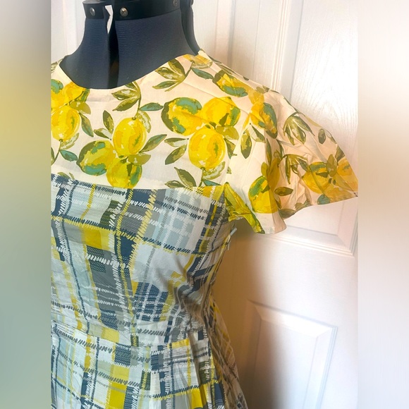 Custom made Lemon Plaid Summer Dress - Picture 4 of 13